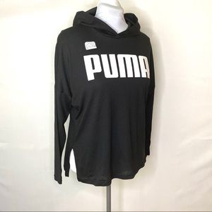 Puma Pullover Lightweight Hoodie Urban Sports Shirt Top‎ Small Black White